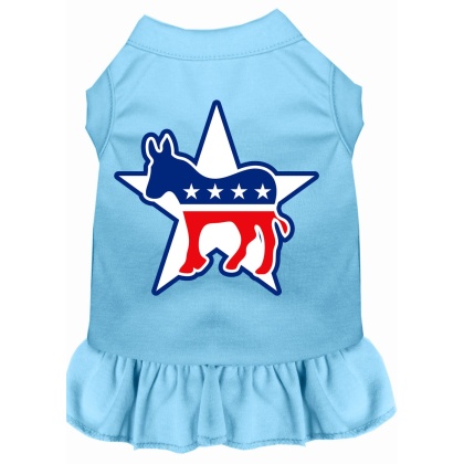 Democrat Screen Print Dress Baby Blue 4X (22)