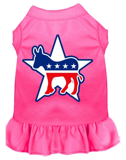 Democrat Screen Print Dress Bright Pink 4X (22)