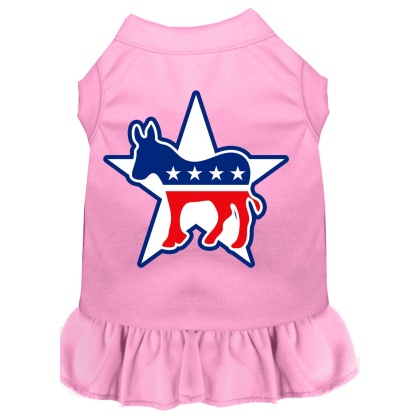 Democrat Screen Print Dress Light Pink 4X (22)