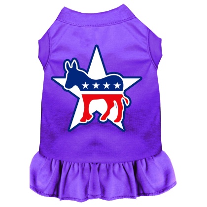 Democrat Screen Print Dress Purple 4X (22)