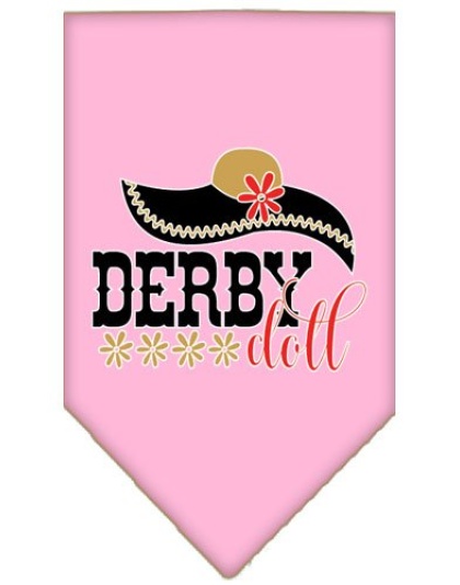 Derby Doll Screen Print Bandana Light Pink Large