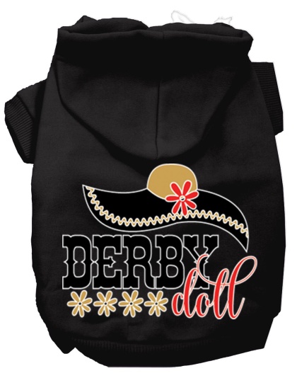 Derby Doll Screen Print Dog Hoodie Black L