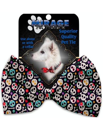 Dia de Los Muertos Skulls Pet Bow Tie