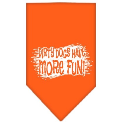 Dirty Dog Screen Print Bandana Orange Large