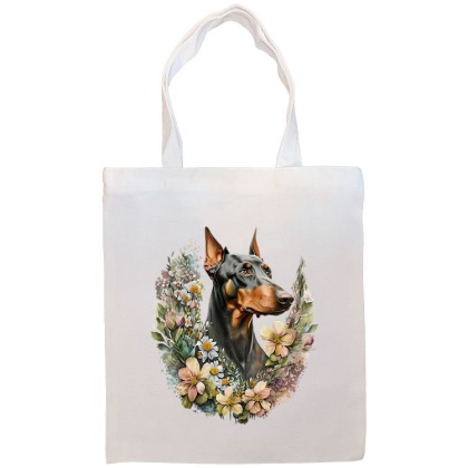 Doberman Canvas Tote Bag Style1