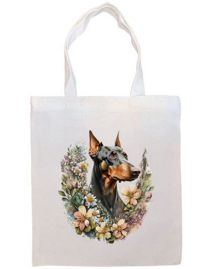 Doberman Canvas Tote Bag Style1