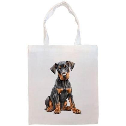 Doberman Canvas Tote Bag Style4