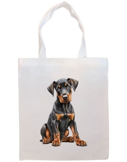 Doberman Canvas Tote Bag Style4