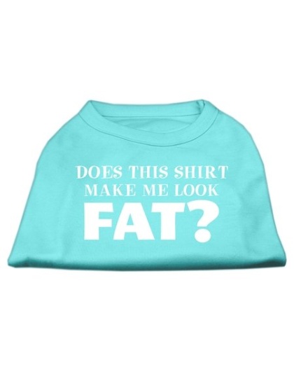 Does This Shirt Make Me Look Fat? Screen Printed Shirt Aqua Lg