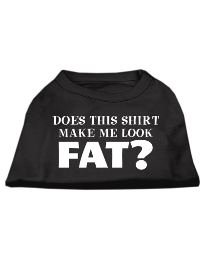 Does This Shirt Make Me Look Fat? Screen Printed Shirt Black Lg