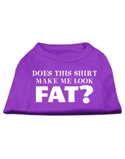 Does This Shirt Make Me Look Fat? Screen Printed Shirt Purple Lg