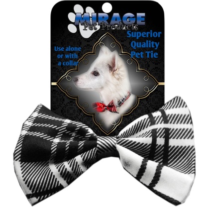 Dog Bow Tie Plaid White