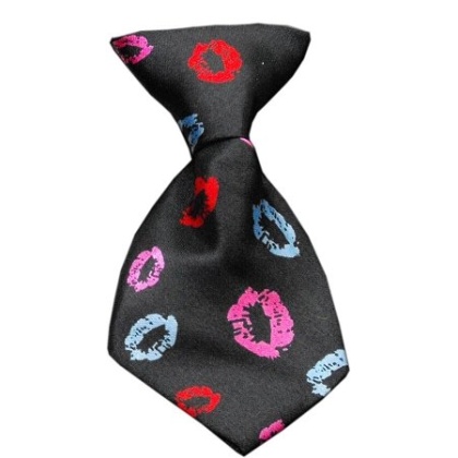 Dog Neck Tie Red Leopard