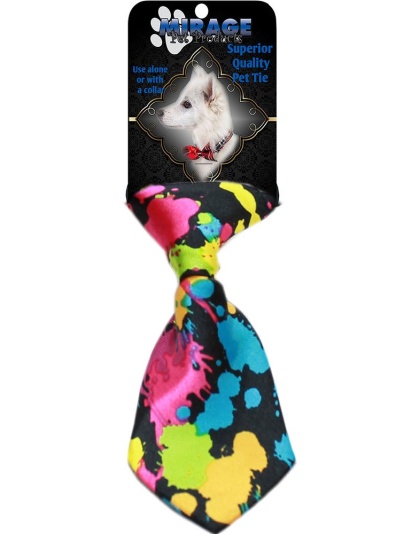 Dog Neck Tie Splatter Paint