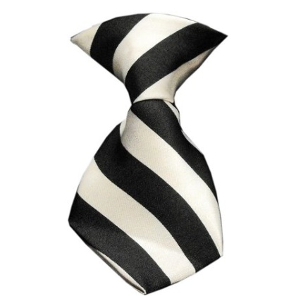 Dog Neck Tie Striped White