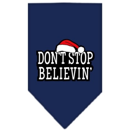 Don't Stop Believin Screen Print Bandana Navy Blue large