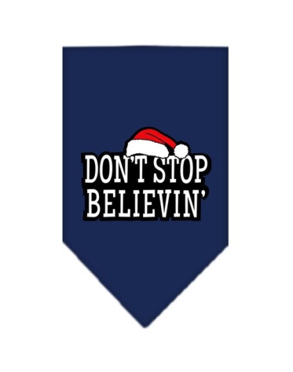 Don't Stop Believin Screen Print Bandana Navy Blue large