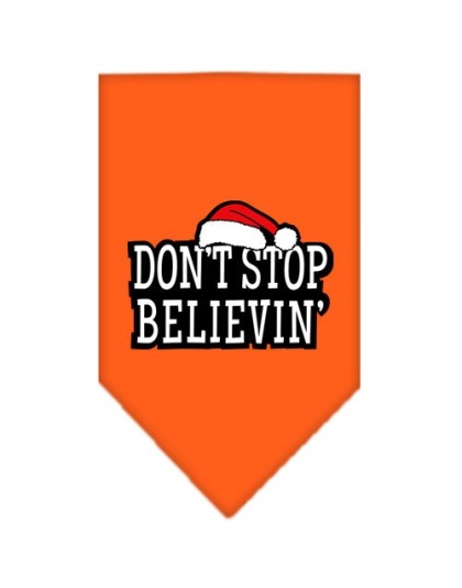 Don't Stop Believin Screen Print Bandana Orange Large