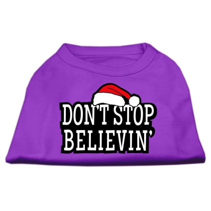 Don't Stop Believin' Screenprint Shirts Purple L