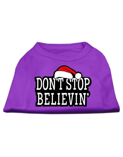 Don't Stop Believin' Screenprint Shirts Purple L