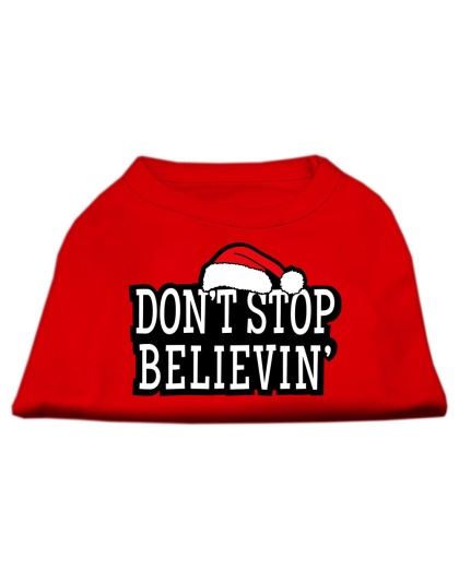 Don't Stop Believin' Screenprint Shirts Red L