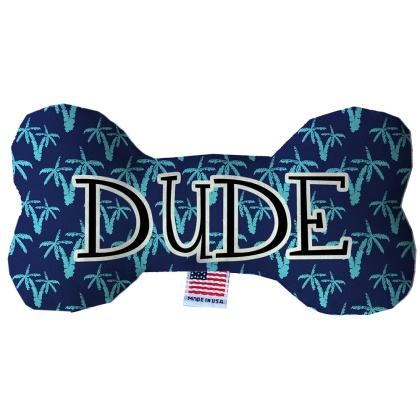 Dude 10 inch Fluffy Bone Dog Toy