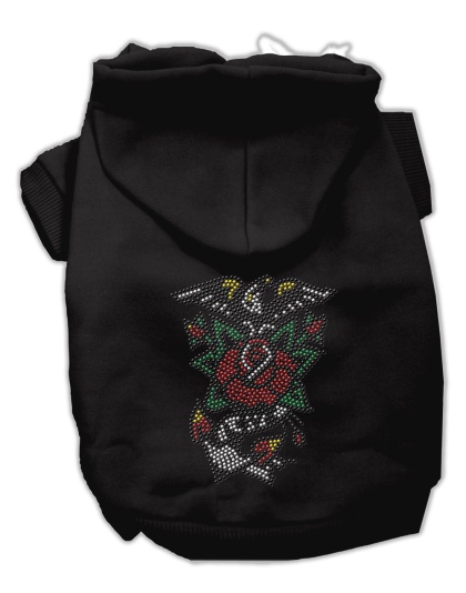 Eagle Rose Nailhead Hoodies Black L