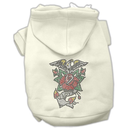 Eagle Rose Nailhead Hoodies Cream L