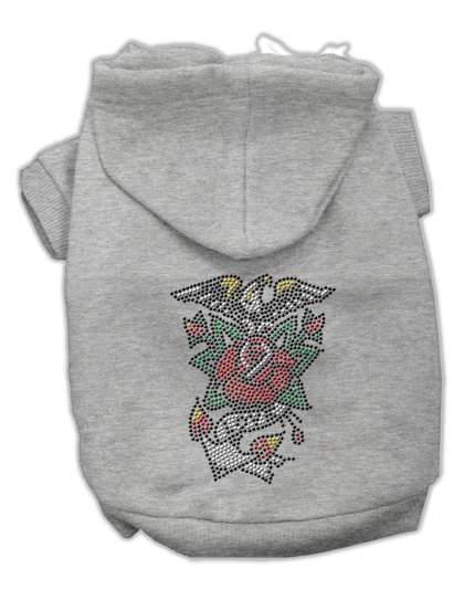 Eagle Rose Nailhead Hoodies Grey L