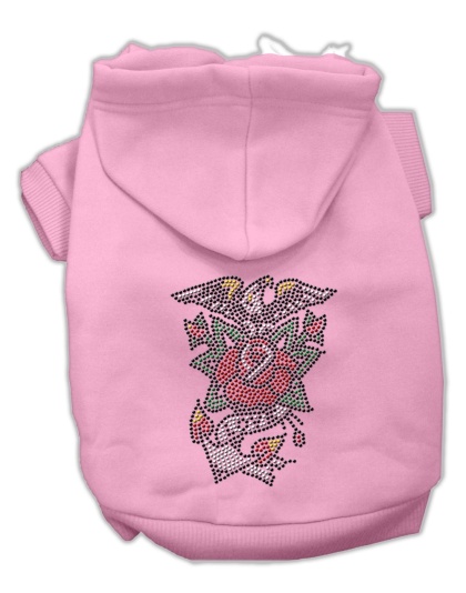 Eagle Rose Nailhead Hoodies Pink L