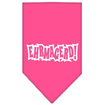 Ehrmagerd Screen Print Bandana Bright Pink Large