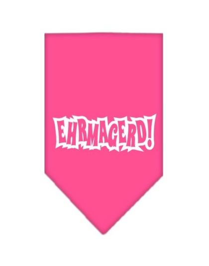 Ehrmagerd Screen Print Bandana Bright Pink Large