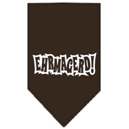 Ehrmagerd Screen Print Bandana Cocoa Large