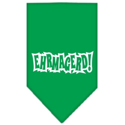 Ehrmagerd Screen Print Bandana Emerald Green Large