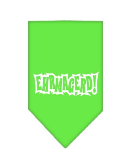 Ehrmagerd Screen Print Bandana Lime Green Large