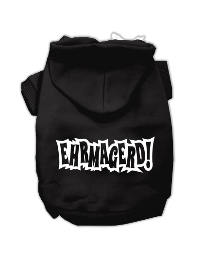 Ehrmagerd Screen Print Pet Hoodies Black Size Lg