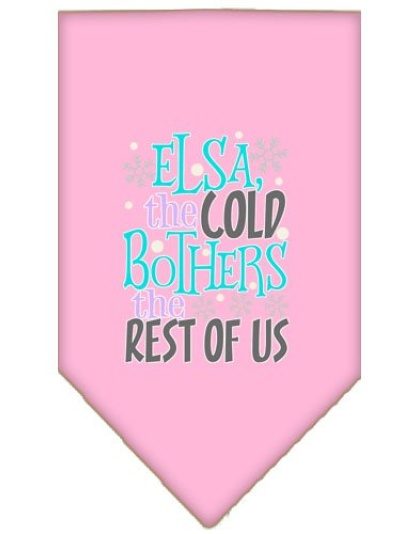 Elsa, the Cold Screen Print Bandana Light Pink Large