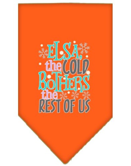 Elsa, the Cold Screen Print Bandana Orange Large