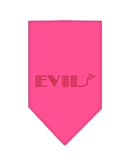 Evil Rhinestone Bandana Bright Pink Large