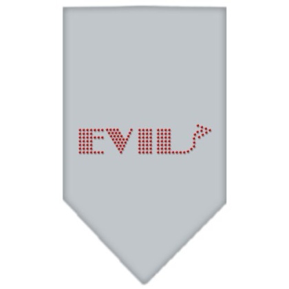 Evil Rhinestone Bandana Grey Large