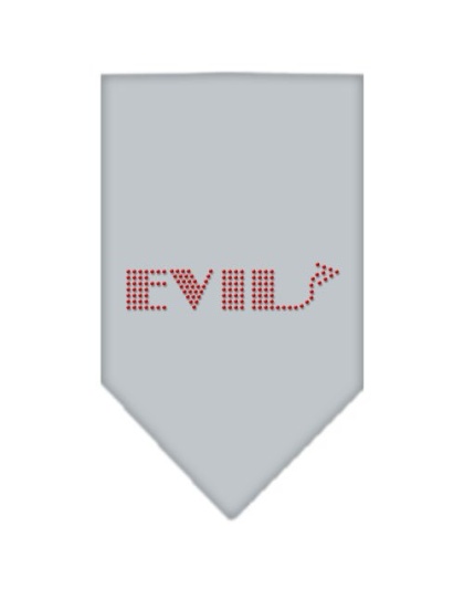 Evil Rhinestone Bandana Grey Large