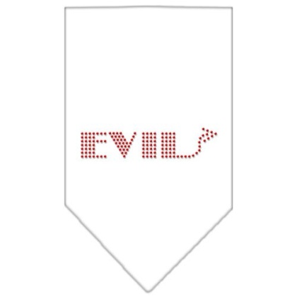 Evil Rhinestone Bandana White Large