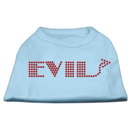 Evil Rhinestone Shirts Baby Blue L