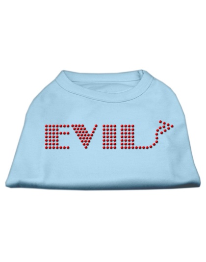 Evil Rhinestone Shirts Baby Blue L