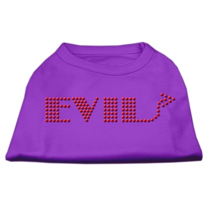 Evil Rhinestone Shirts Purple L