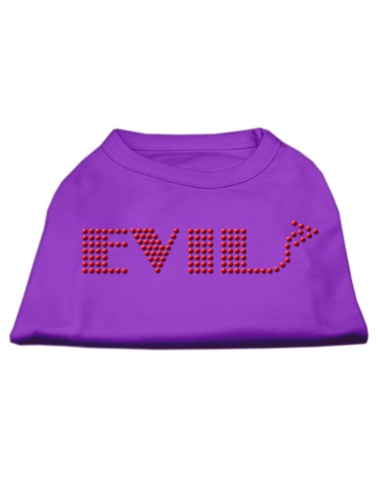 Evil Rhinestone Shirts Purple L