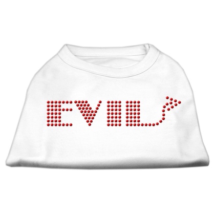 Evil Rhinestone Shirts White L