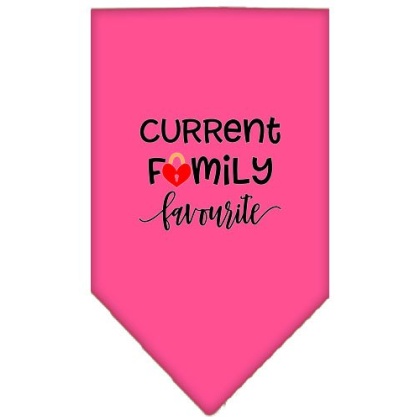 Family Favorite Screen Print Bandana Bright Pink Large