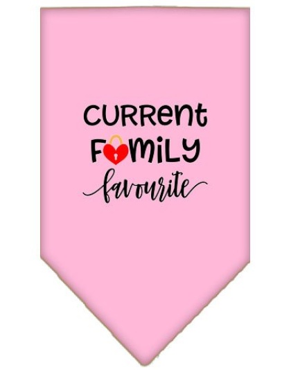 Family Favorite Screen Print Bandana Light Pink Large