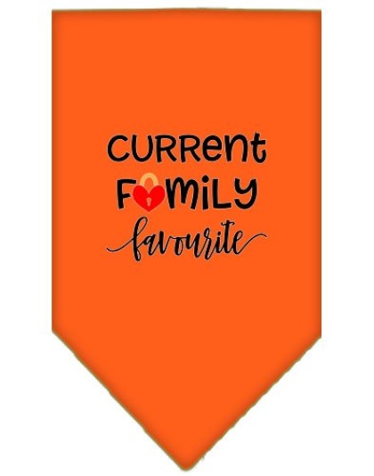 Family Favorite Screen Print Bandana Orange Large